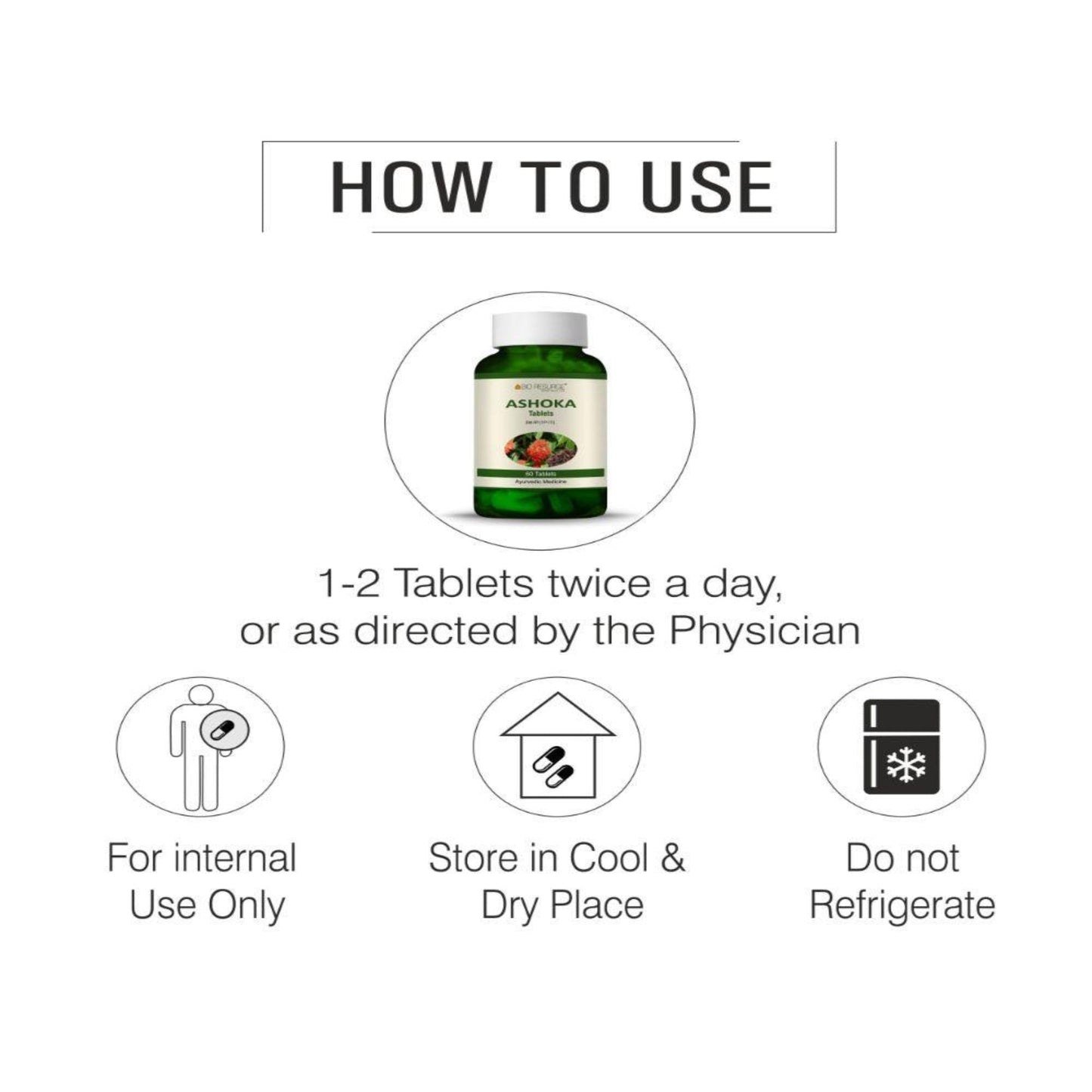 Bio Resurge Ashoka Tablets ;- Supports to heal hemorrhoids