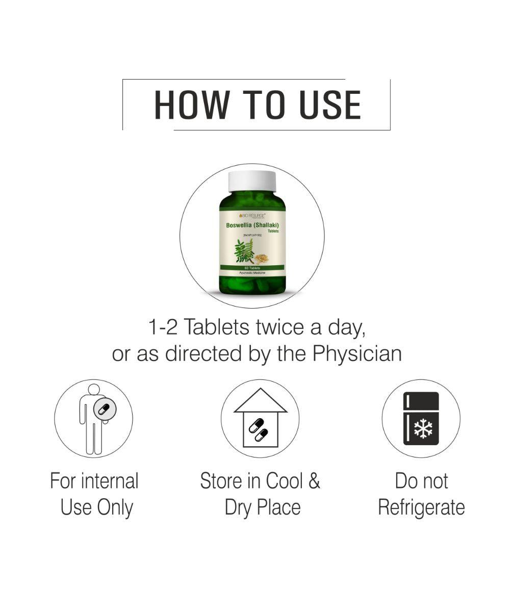 Boswellia (Shallaki) | For Arthritis | Ayurvedic Joint & Muscle Pain Relief | 60 Tablets: One piece MRP (Inclusive of all taxes):Rs.470/- Net Weight 45gm