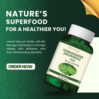 Sobhanjana Moringa Capsules – Helpful For Prevention and  Inflammation & Microbial.  (60 Tablets): One piece MRP (Inclusive of all taxes):Rs.300/- Net Weight 45gm/