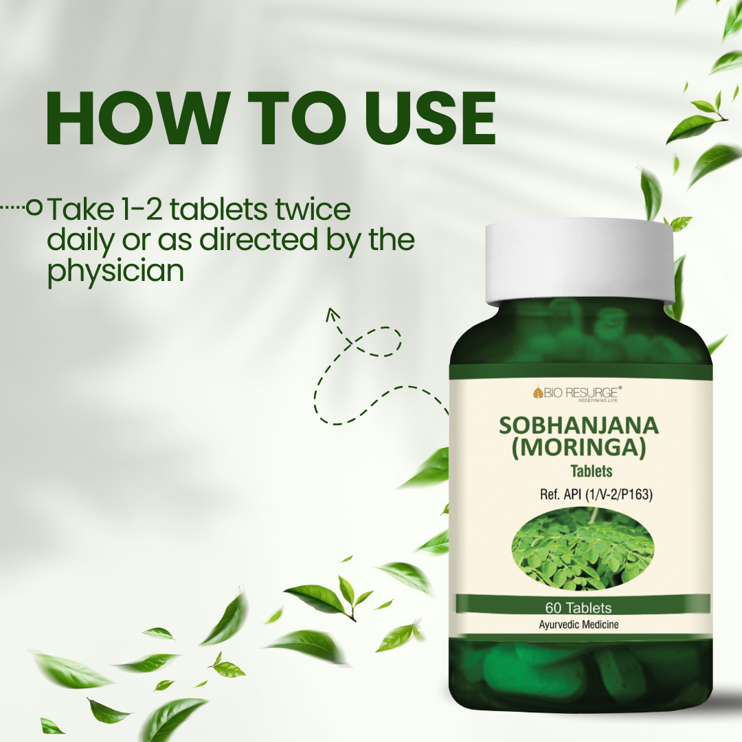 Sobhanjana Moringa Capsules – Helpful For Prevention and  Inflammation & Microbial.  (60 Tablets): One piece MRP (Inclusive of all taxes):Rs.300/- Net Weight 45gm/