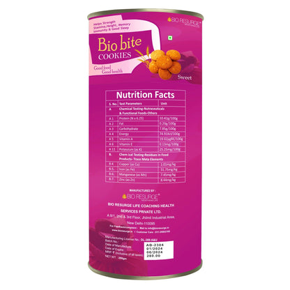 Bio Resurge Healthy Biscuits meeting your Nutritional Requirements : One piece MRP (Inclusive of all taxes):Rs.140/- Net Weight 100gm