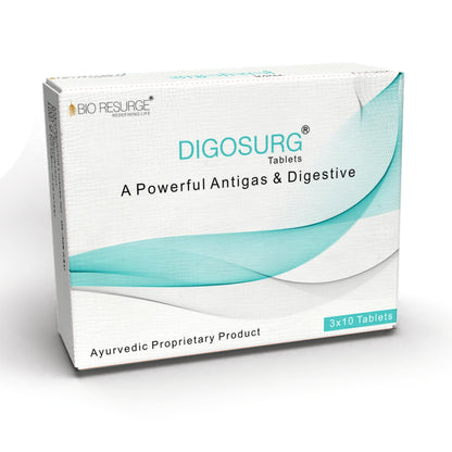 Bio Resurge Digosurg | Reduces Acid Reflux | Improves Digestion | Acidity Remedy: One piece MRP (Inclusive of all taxes):Rs.210.00/- Pack of 30 tablets, Net Weight 21gm