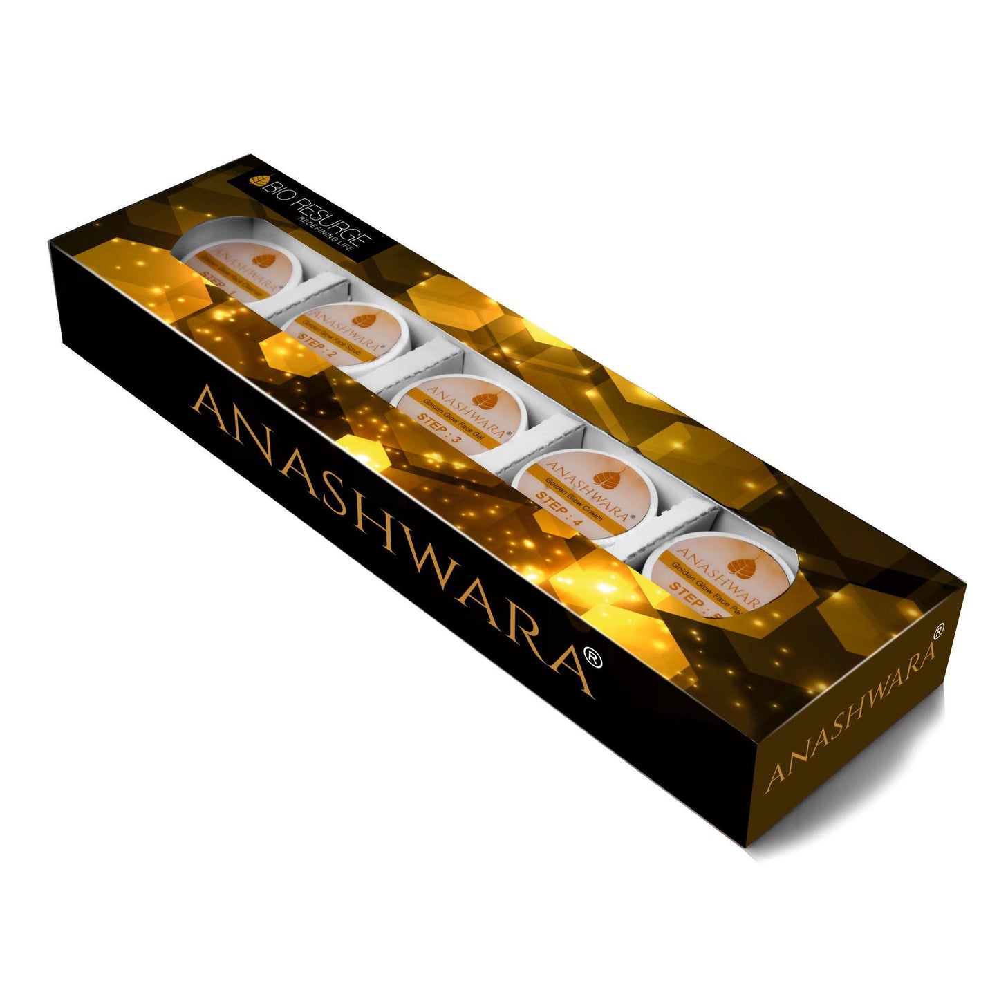 Anashwara  Golden Glow  Facial Kit –  5 Step Radiance Ritual