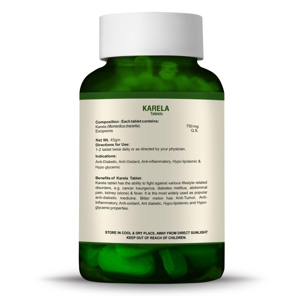 Bio Resurge Karela Tablet For Metabolic Wellness|Blood Purifier-750mg(60 tablets): One piece MRP (Inclusive of all taxes):Rs.280/- Net Weight 45gm/