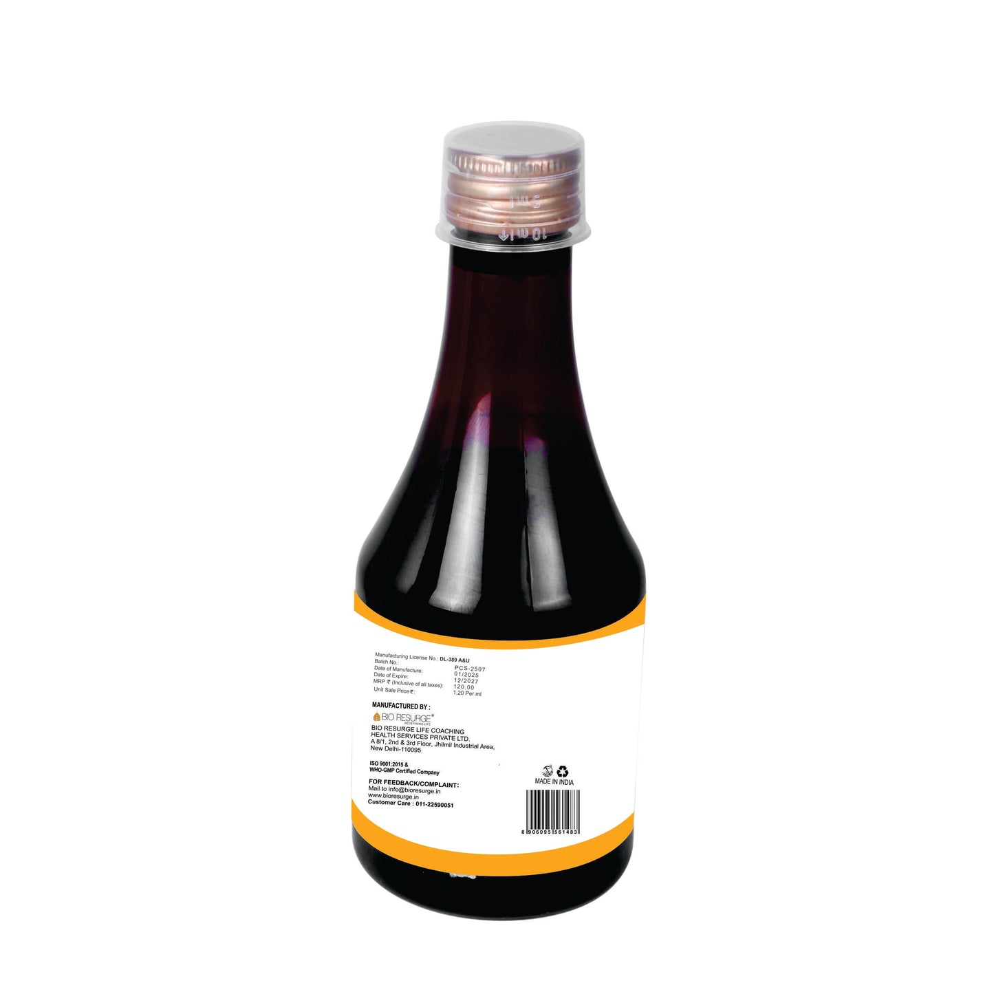 Bio Resurge Pulmosurg Syrup Helps Lungs Related Infections: One piece MRP (Inclusive of all taxes):Rs.120/- Net Weight 100 ml
