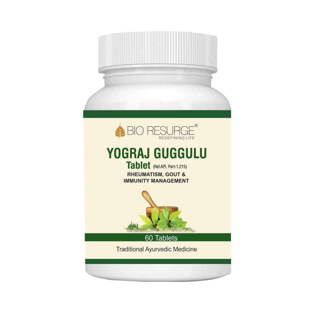 YOGRAJ GUGGULU Tablet For RHEUMATISM, GOUT & IMMUNITY MANAGEMENT:One Bottle MRP (Inclusive of all taxes):Rs.390/- Net Weight 30gm/