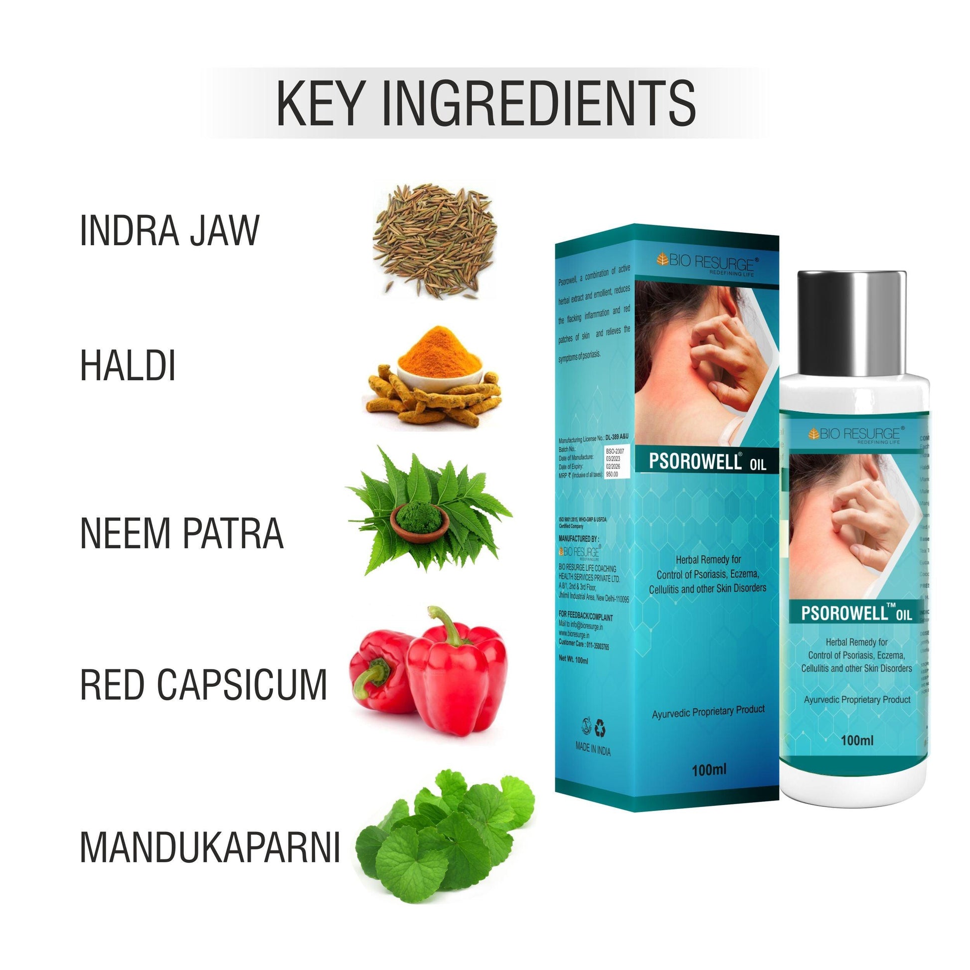 key ingredients for anti inflamation, xerosis,eczema